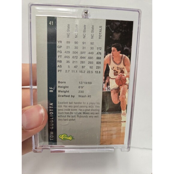 Tom Gugliotta 1992 Classic Draft Pick Collection RC - Bullets - Picture 2 of 2